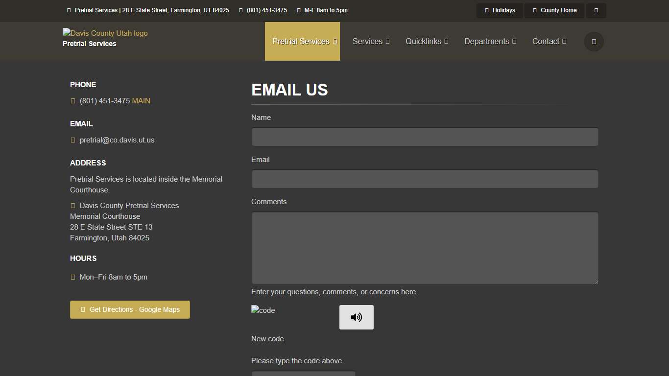 Contact Pretrial Services